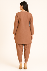 Slub Khaddar 2PC Tobacco